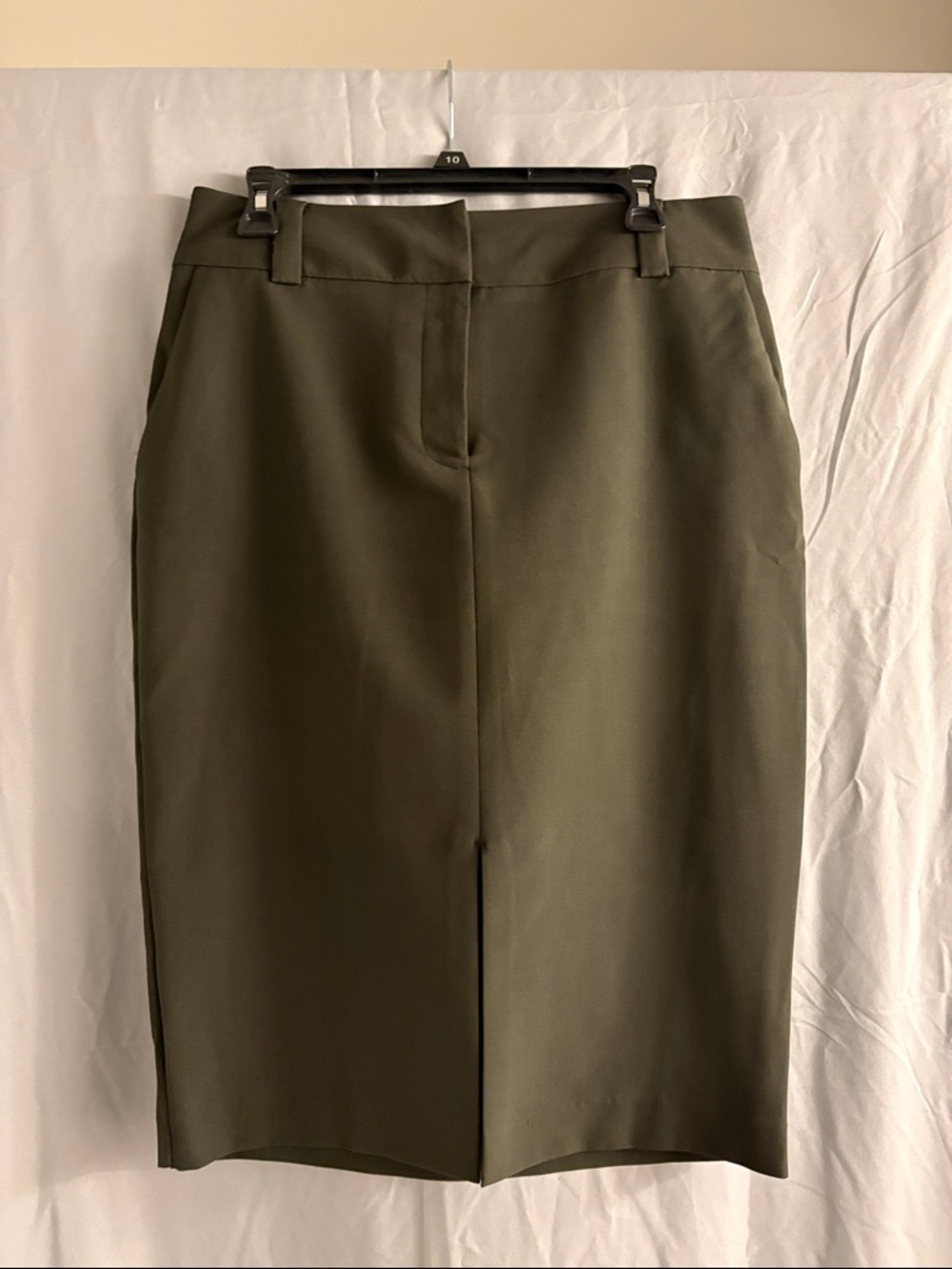 Apt. 9 Olive Green Pencil Skirt with Front Slit